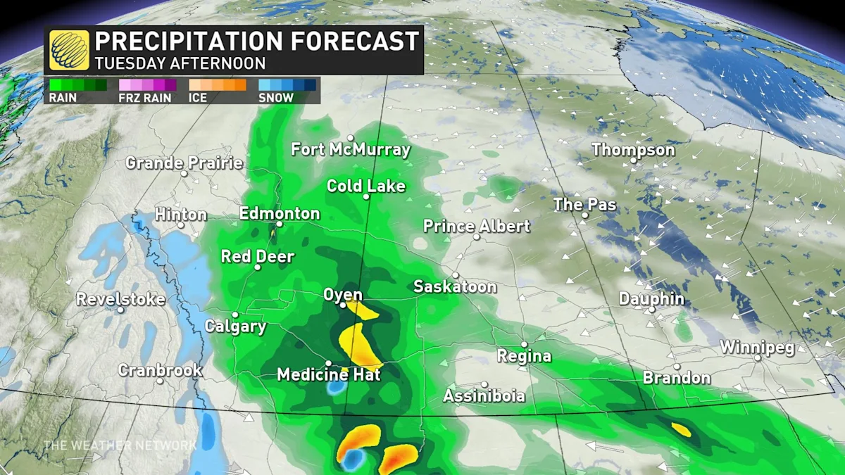 Drenching rains will disrupt the week for many on the Prairies - The ...