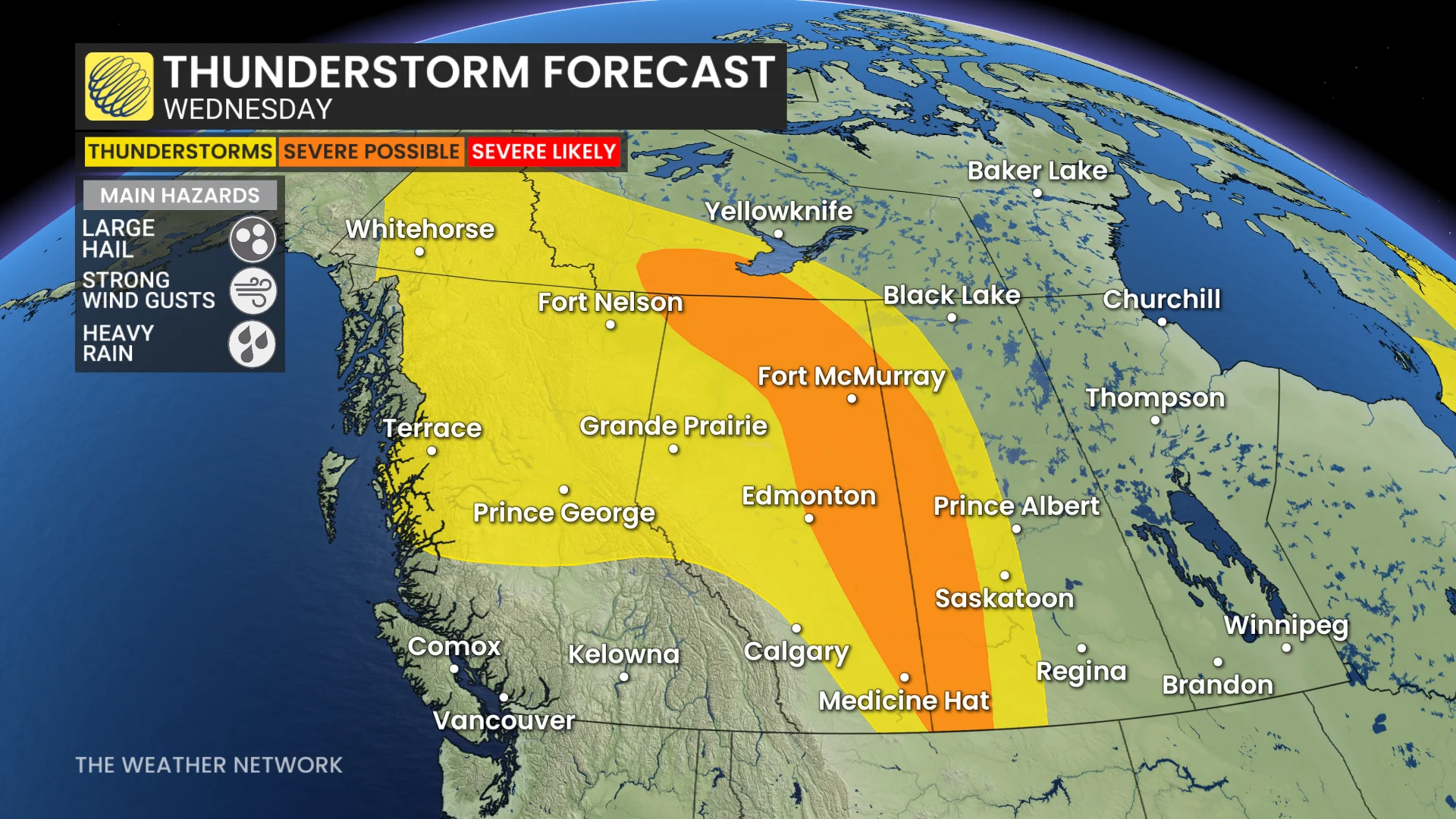 Baron - Prairie thunderstorm threat Wednesday - July 7