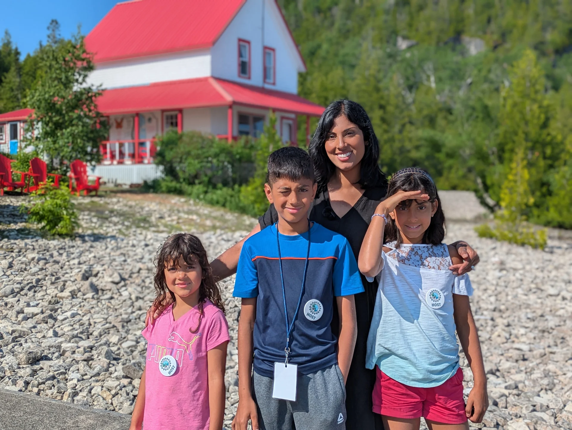 (Saphia Khambalia) Saphia and her family on Flowerpot Island