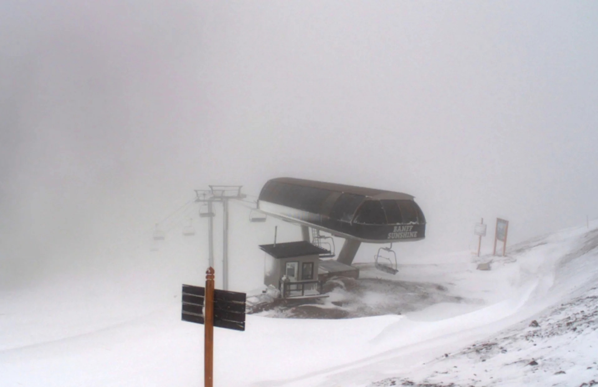 Snowy start to July in Banff National Park