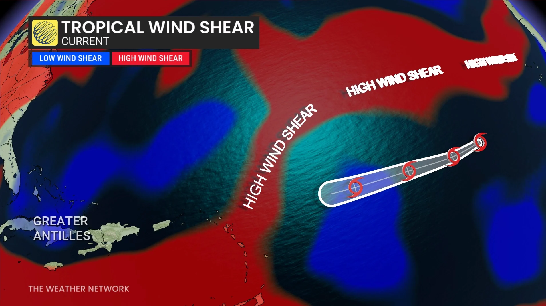 Baron - TS Dolly wind shear - Aug 27