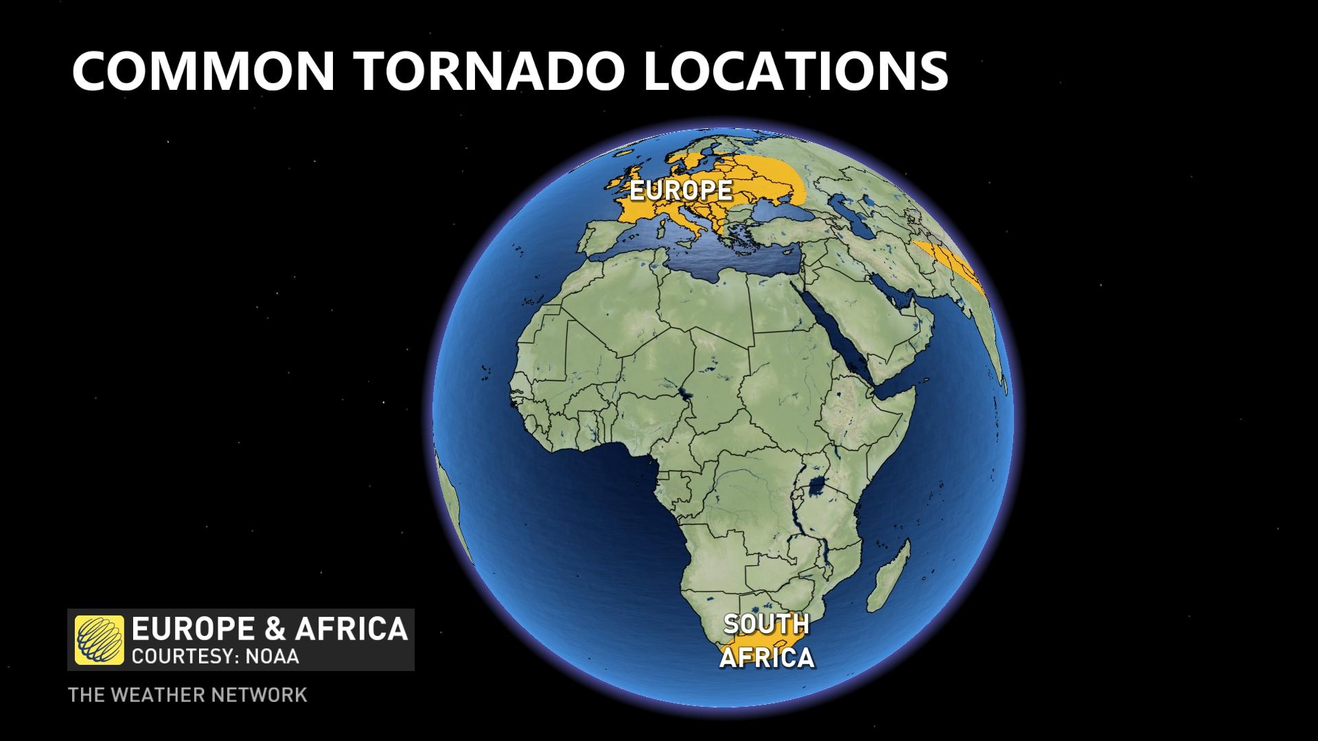 Global Tornado Climatology (Europe Africa)