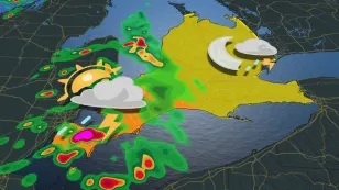 Thunderstorm risk creeps into southern Ontario, risk of large hail, winds