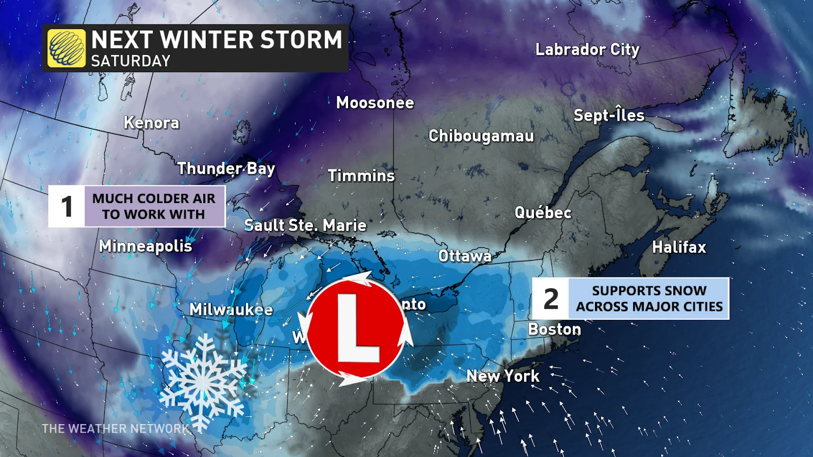 Eastern Canada weekend winter storm outlook Jan 4 2024