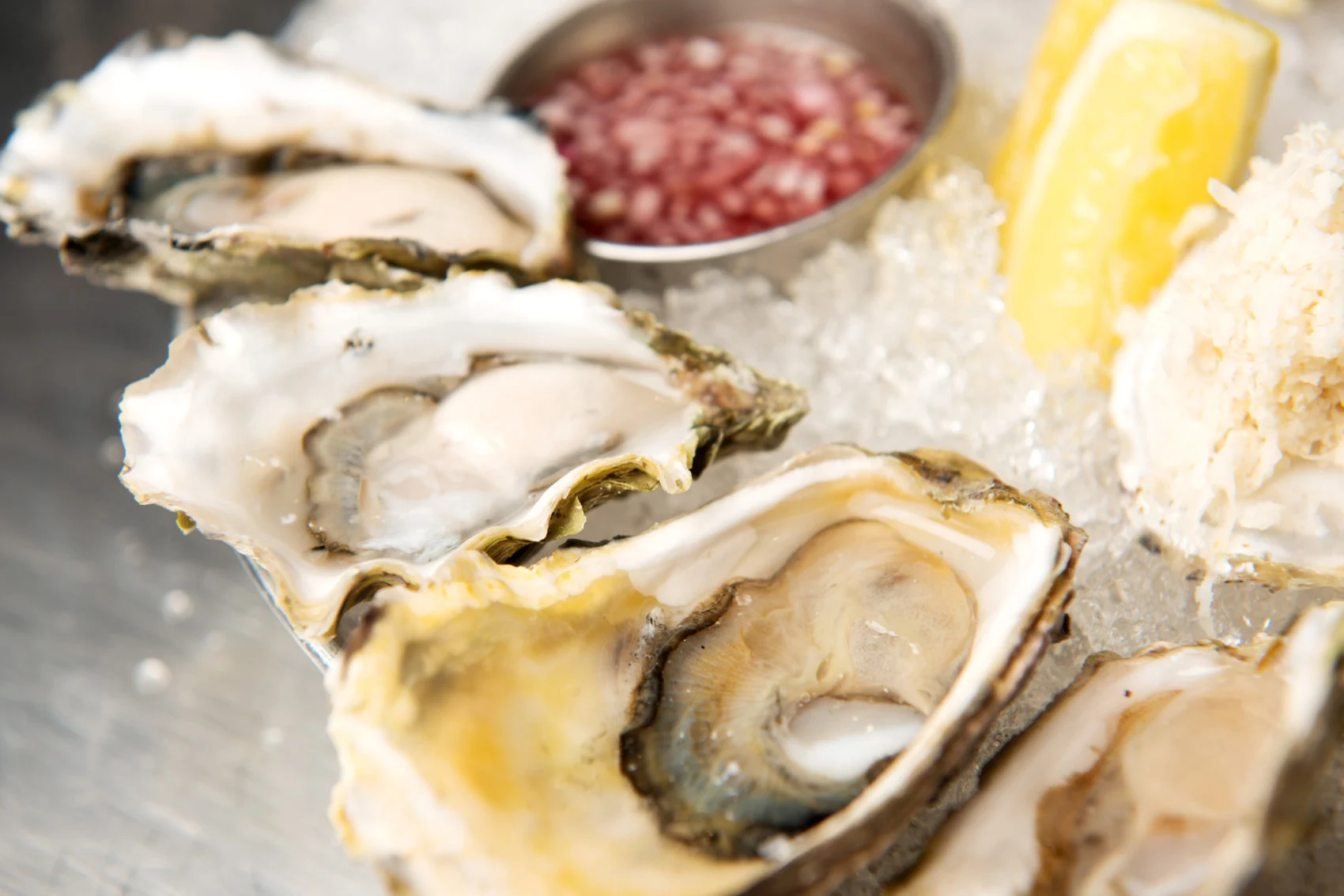 Oyster platter at Whistler's Bearfoot Bistro restaurant in Whistler, British Columbia. (David Buzzard/ Moment/ Getty Images)