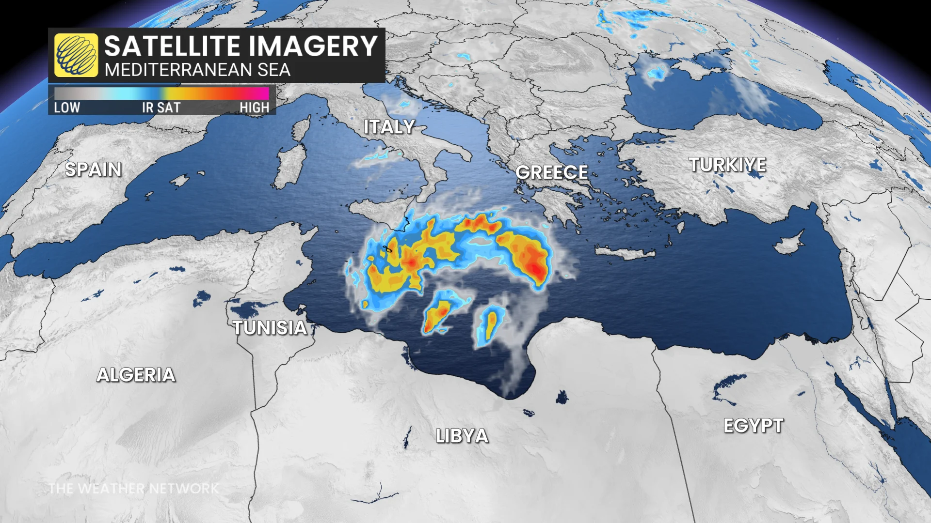 Medicane satellite imagery