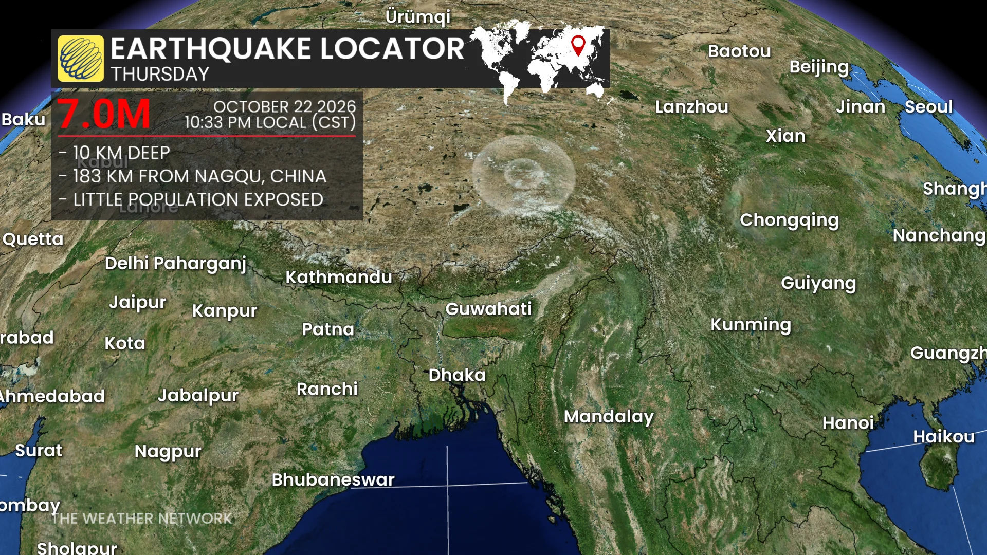 Tibet China Earthquake October 22 2026
