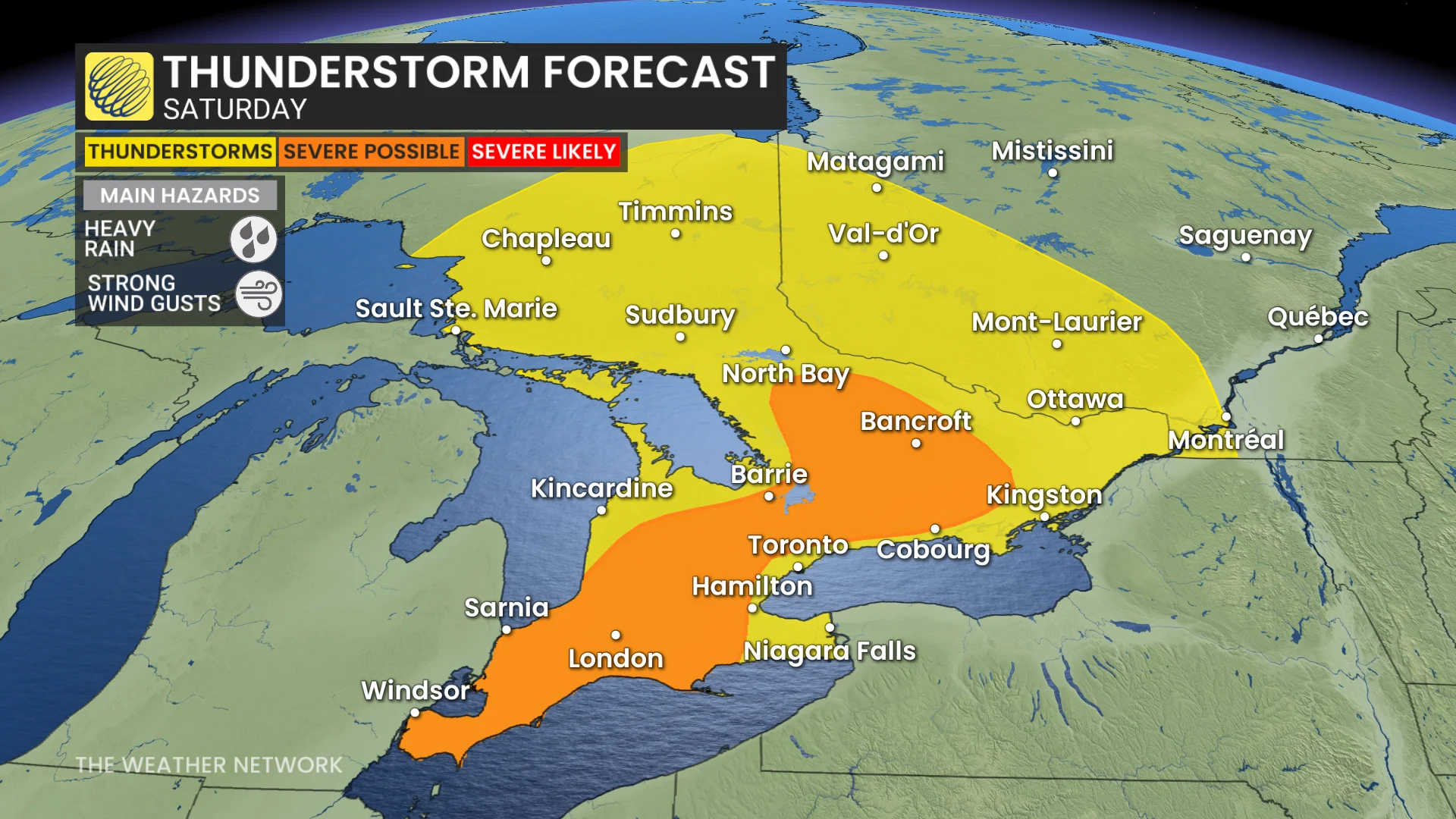 Baron - Ontario thunderstorm risk Saturday - May 8