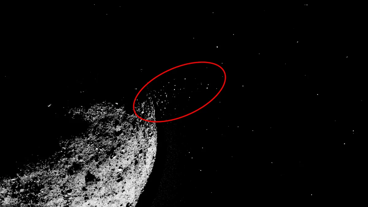 Bennu spews stuff into space, but scientists don't know why