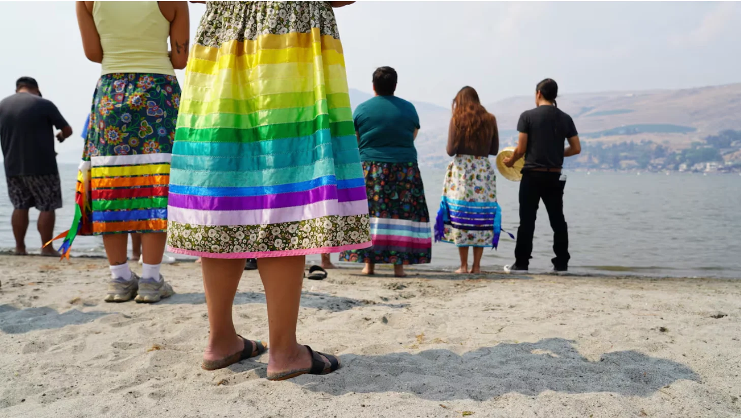 CBC: Prayers have been held throughout the Okanagan region by the Okanagan Nation Alliance. A gathering was held at Kin Beach in Vernon on Aug. 11. (Genevieve Lasalle/Radio Canada)