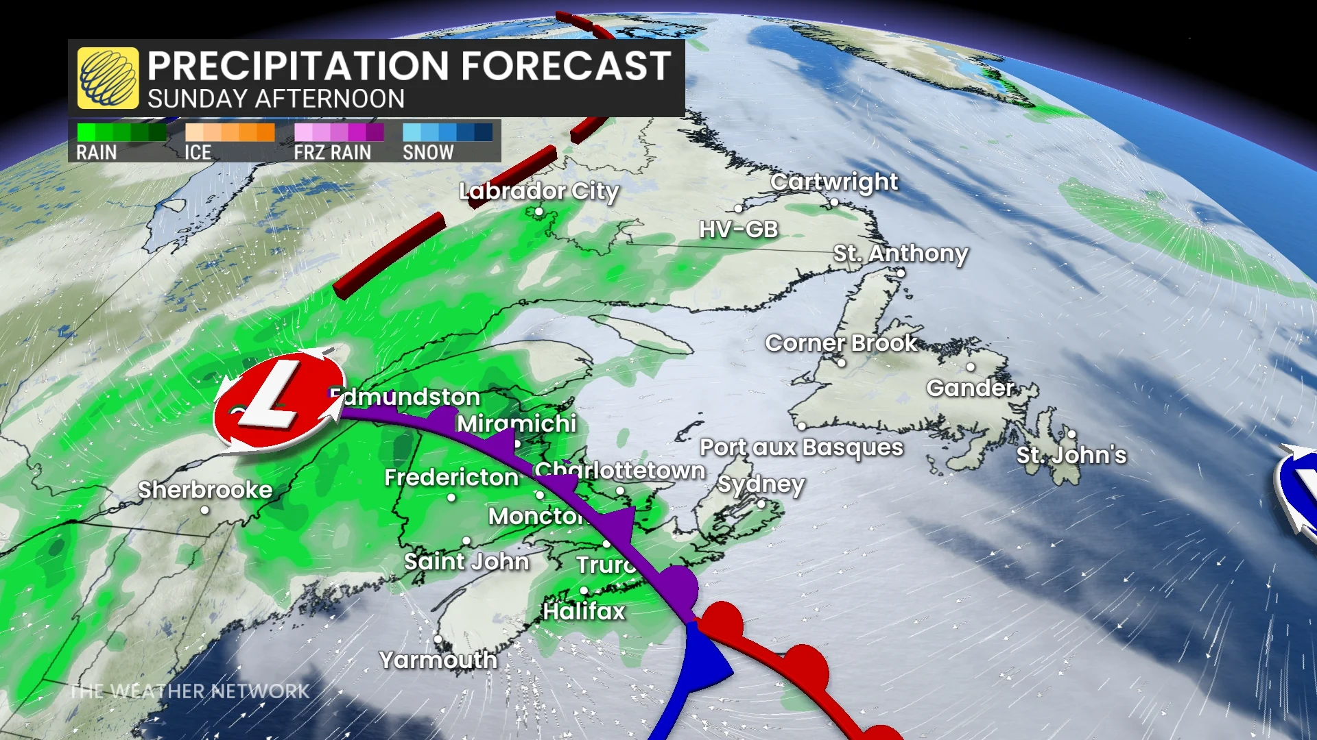 Barron - Sunday Maritimes Precipitation