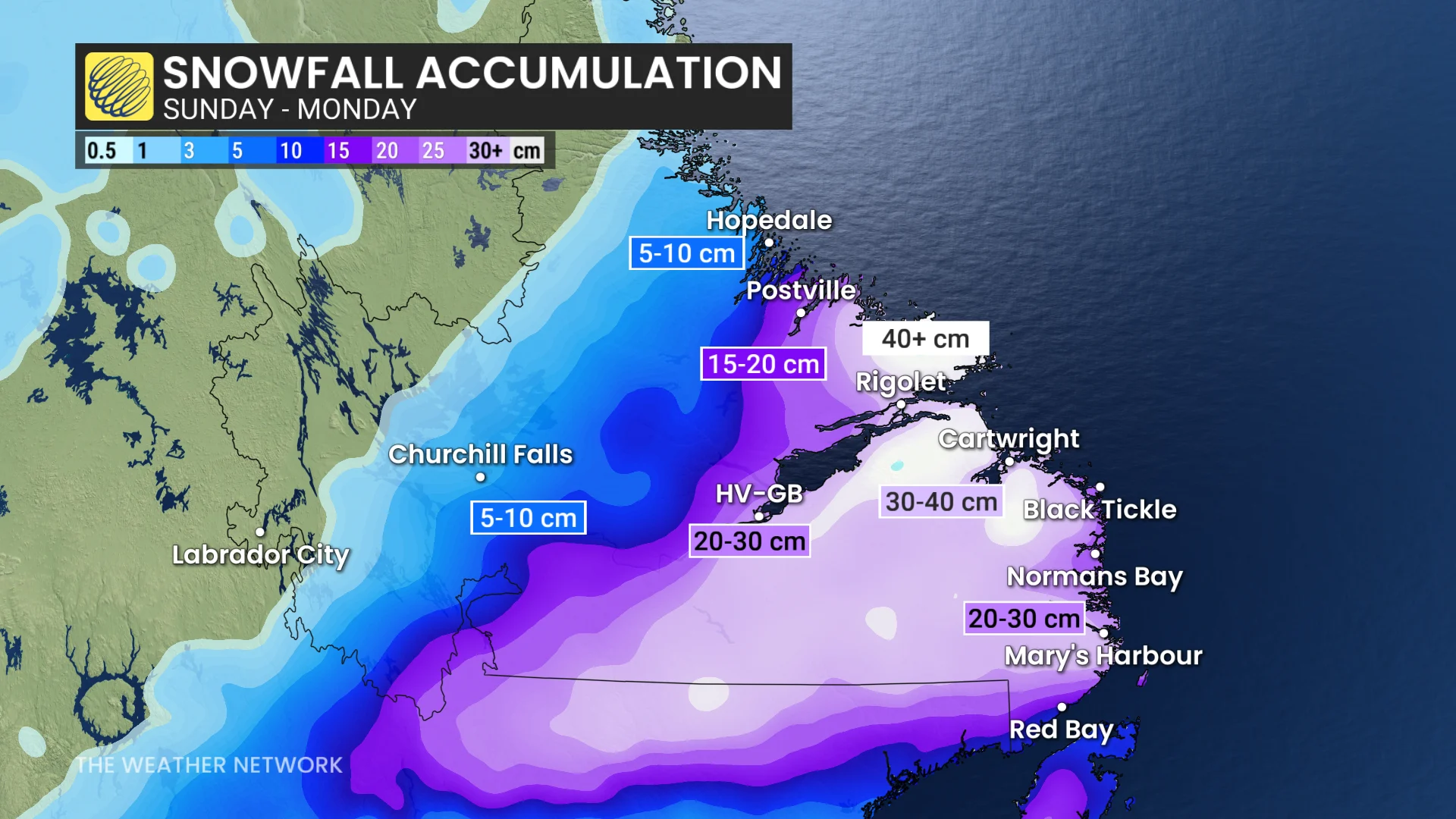 Labrador snowfall outlook