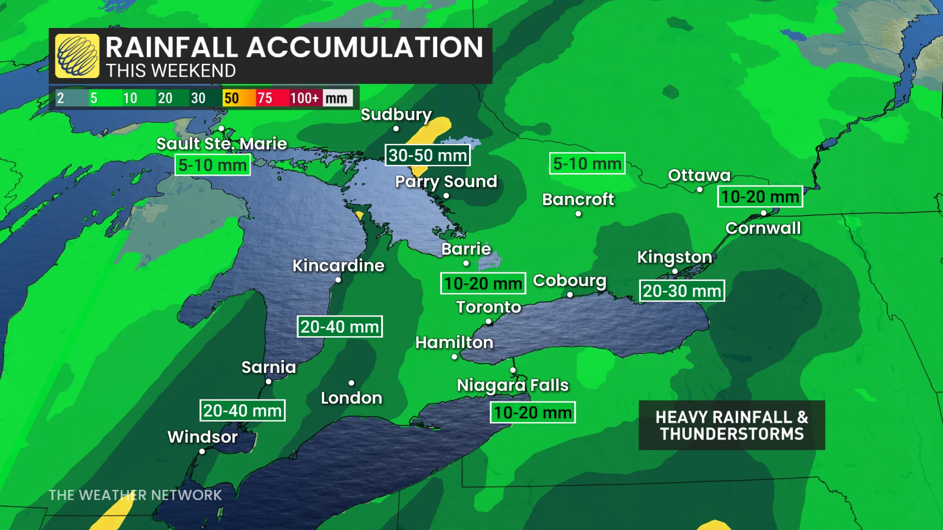 Baron - Southern Ontario rain forecast - Mar14