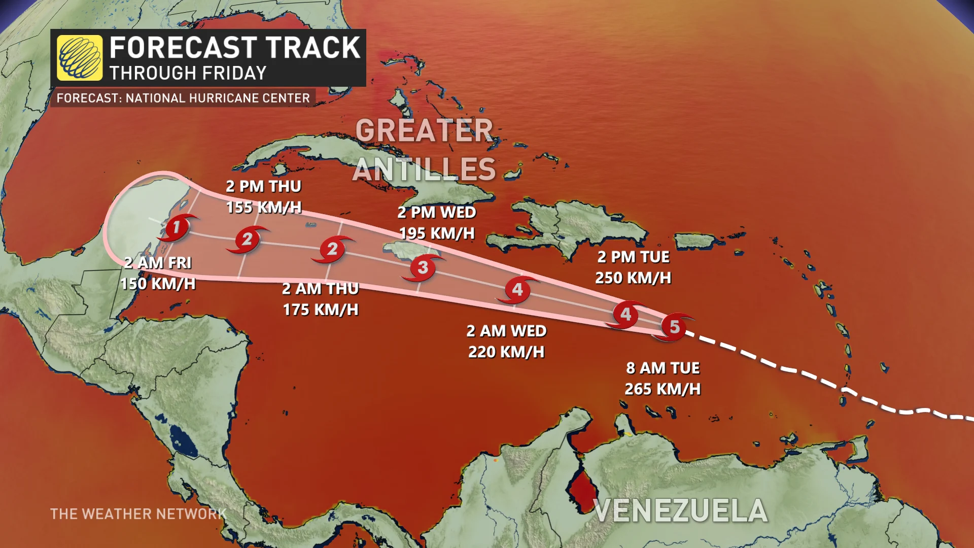Hurricane Beryl forecast track July 2, 2024