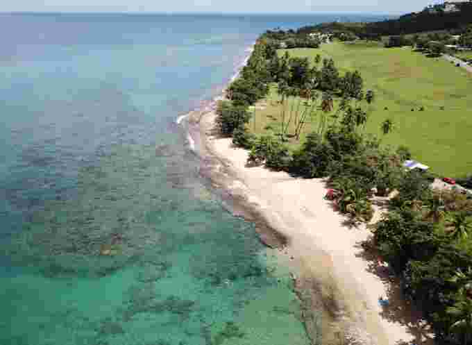 A beach at Tres Palmas in Rincón, Puerto Rico. (Shawn Harrison/USGS)
