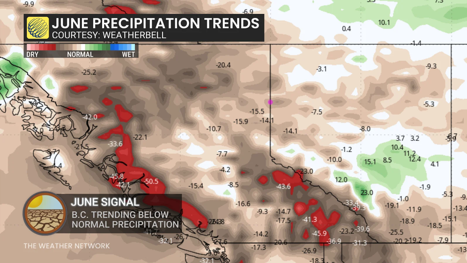 Precipitation, British Columbia, BC, Rain, Canada, June 2, 2025. (The Weather Network/Tyler Hamilton)