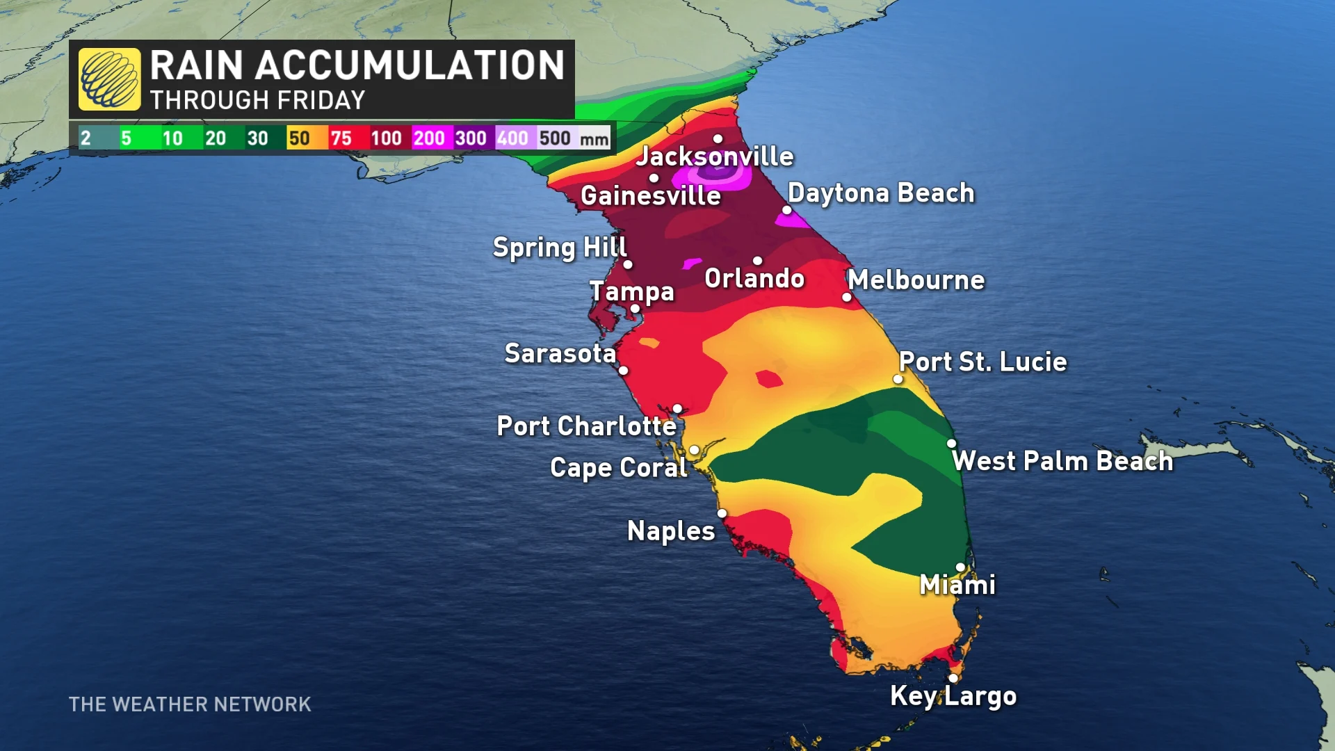 Milton rainfall totals through Thursday_Oct. 8