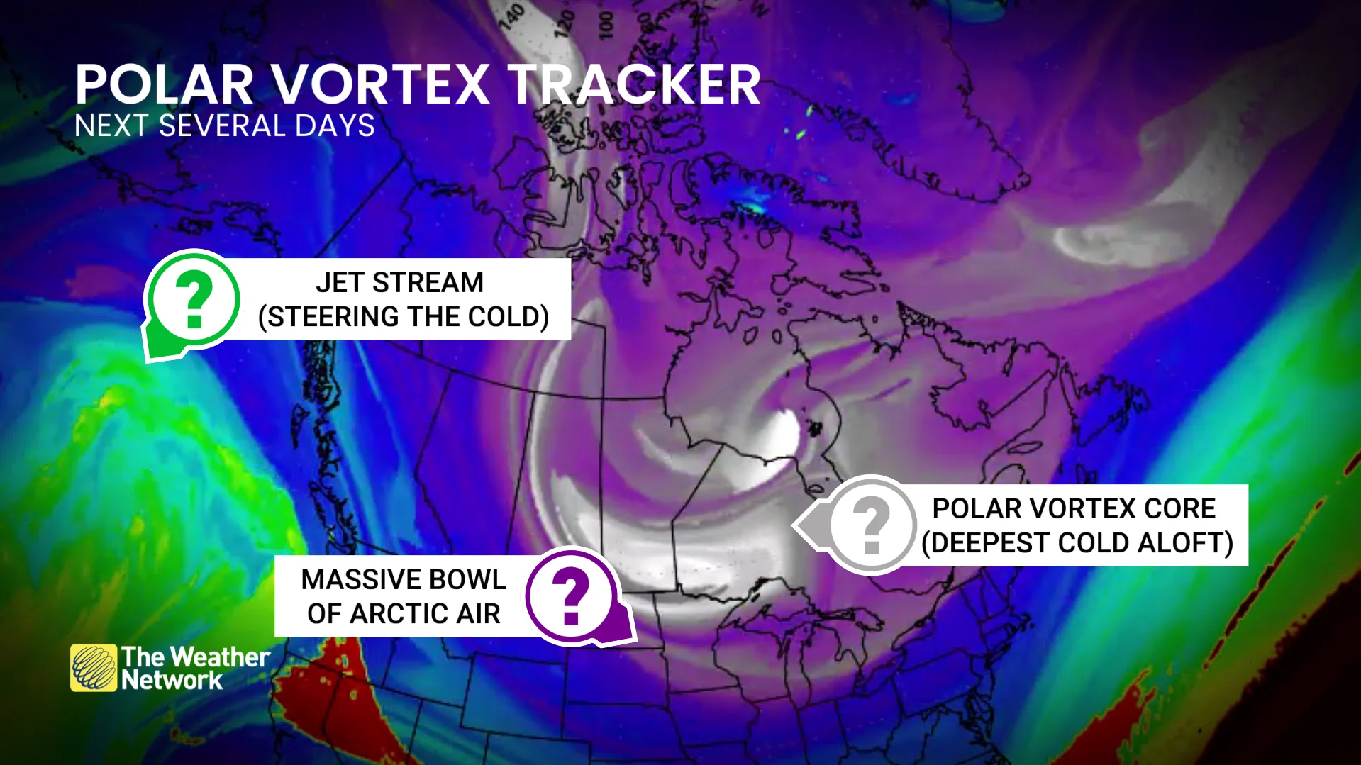 Polar vortex Canada tracker