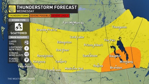 Very mild with severe storm threat today