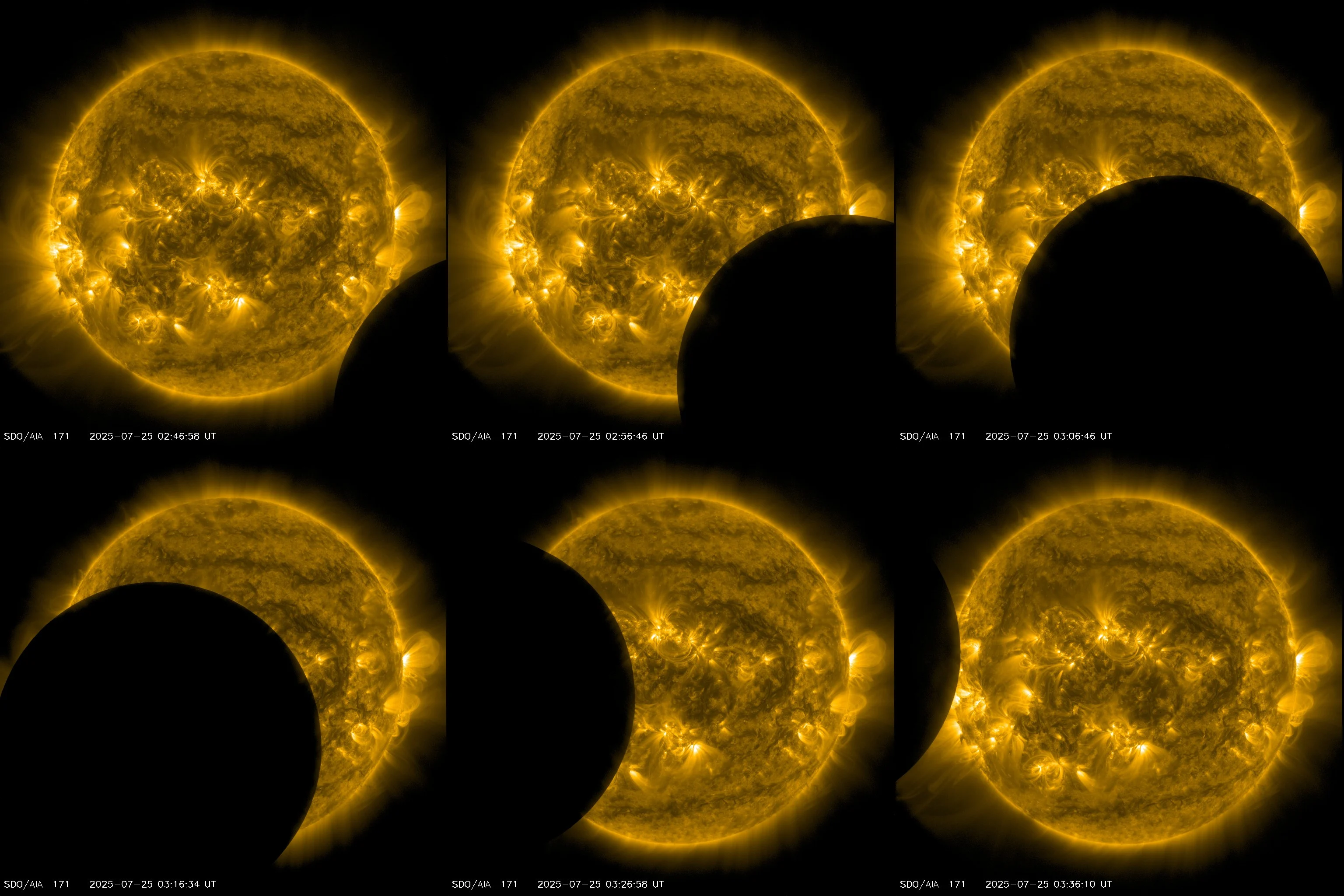 SDO - partial solar eclipse - July 25 2025 - NASA