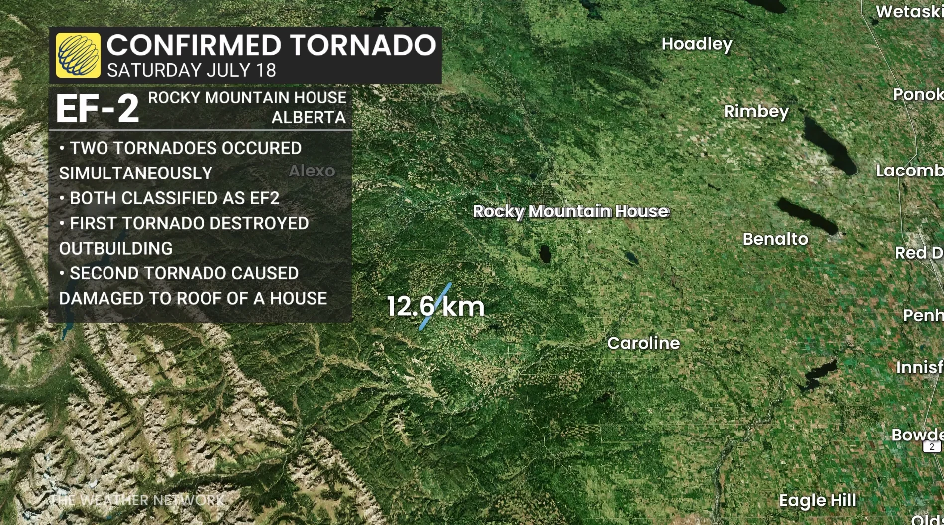 Baron - Rocky Mountain House confirmed tornadoes - July 18