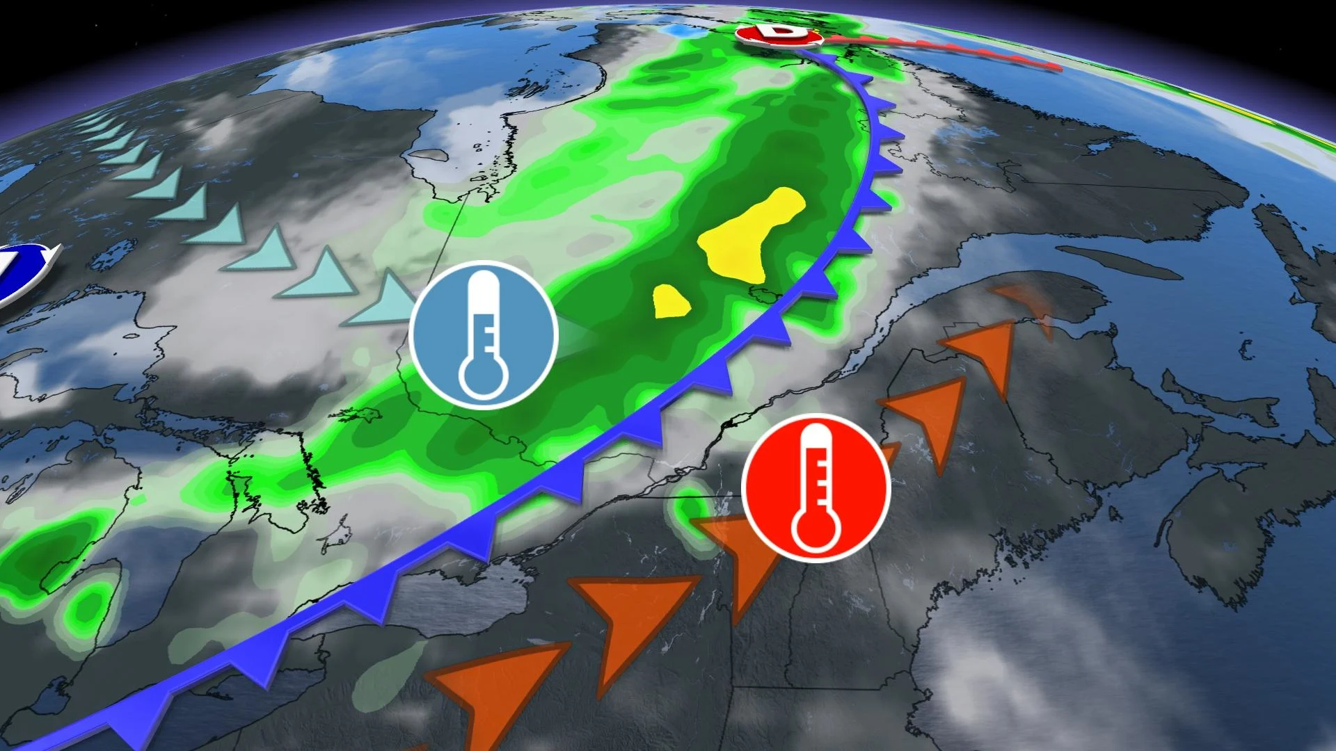 Contraste thermique : une ligne d'orages forts pourrait balayer le Québec