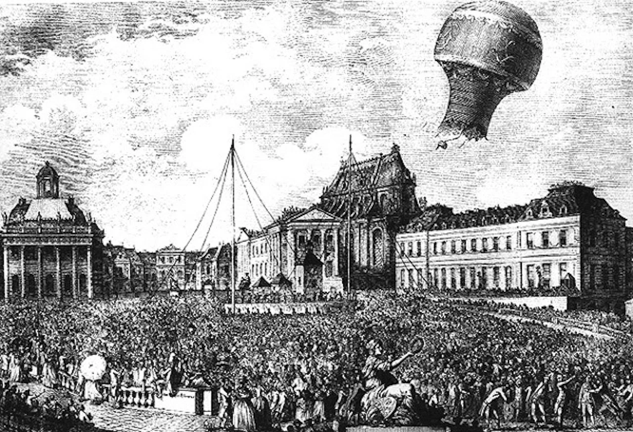November 21, 1783 - Hot Air Balloon Ride over Paris