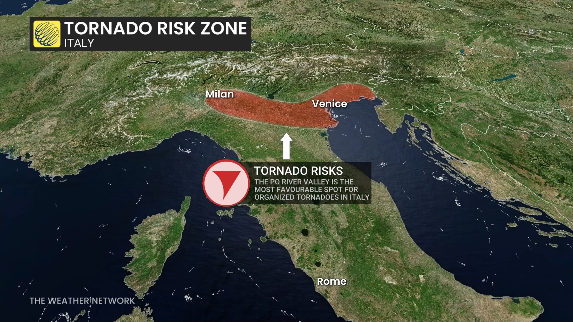 Italy Tornado Risk Po Valley