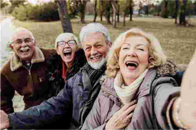 Getty Images: Friends, happy, enjoying time, outdoors