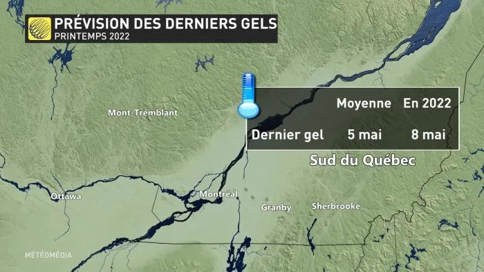 sud quebec dernier gel