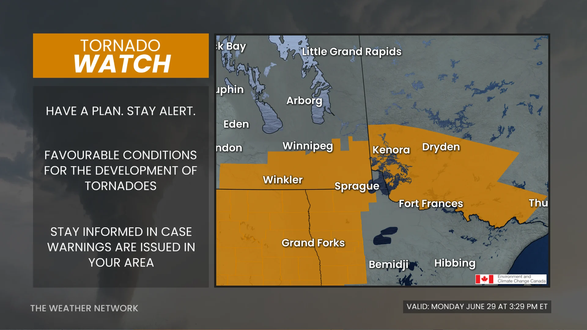 June 29, 2026: Manitoba/NW Ontario Tornado Watch