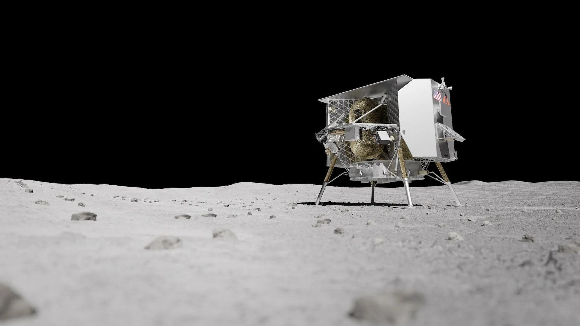 Peregrine Lunar Lander - Artist Rendition - Astrobotic