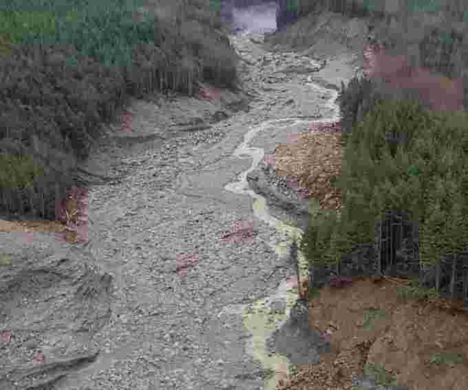 The Weather Network Landslide triggers massive debris cascade in