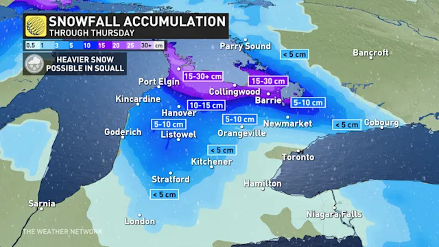Winter is back in southern Ontario with rapid freeze and potent snow ...