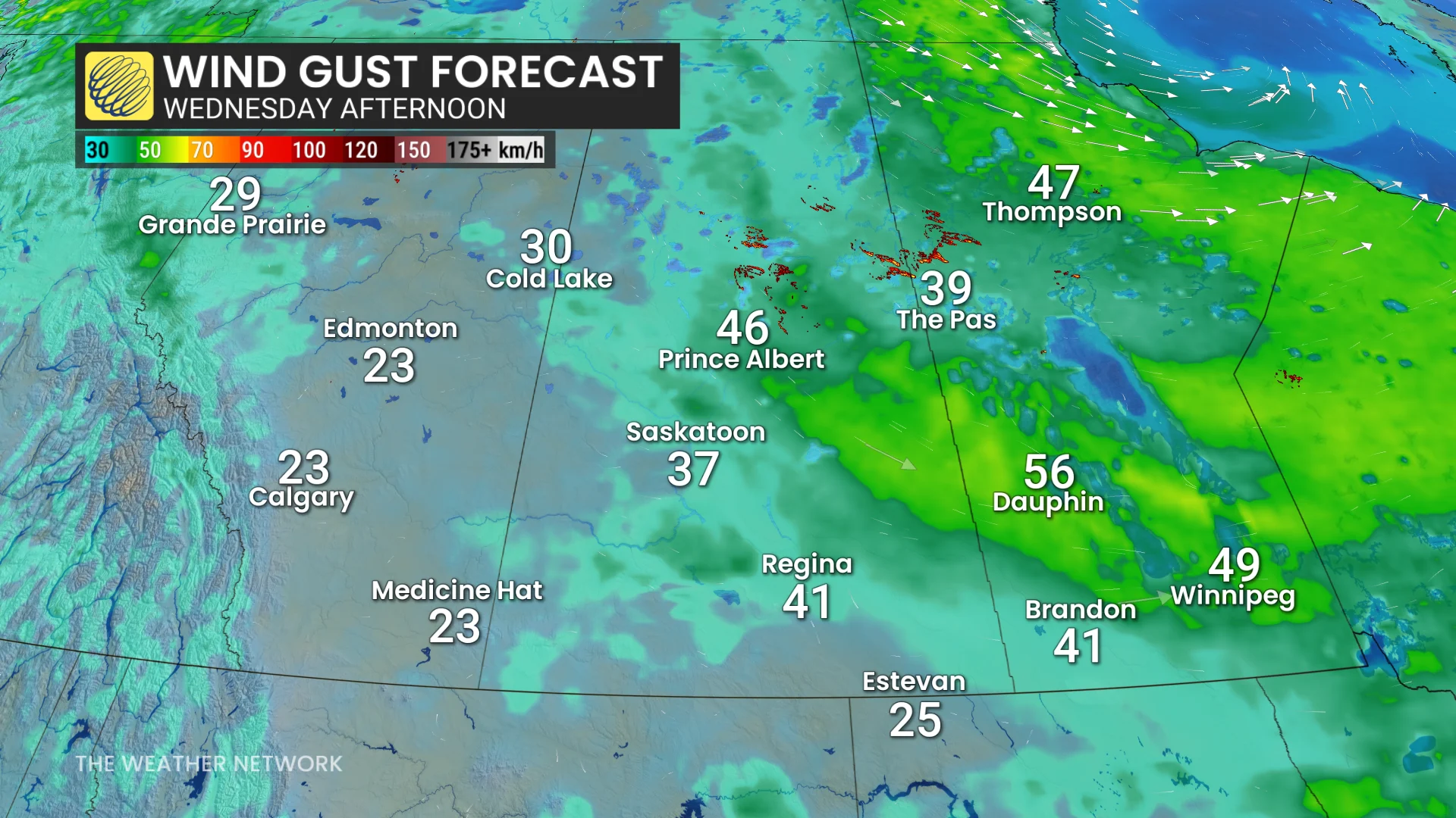 Baron - Prairie wind gust Wednesday afternoon - June4