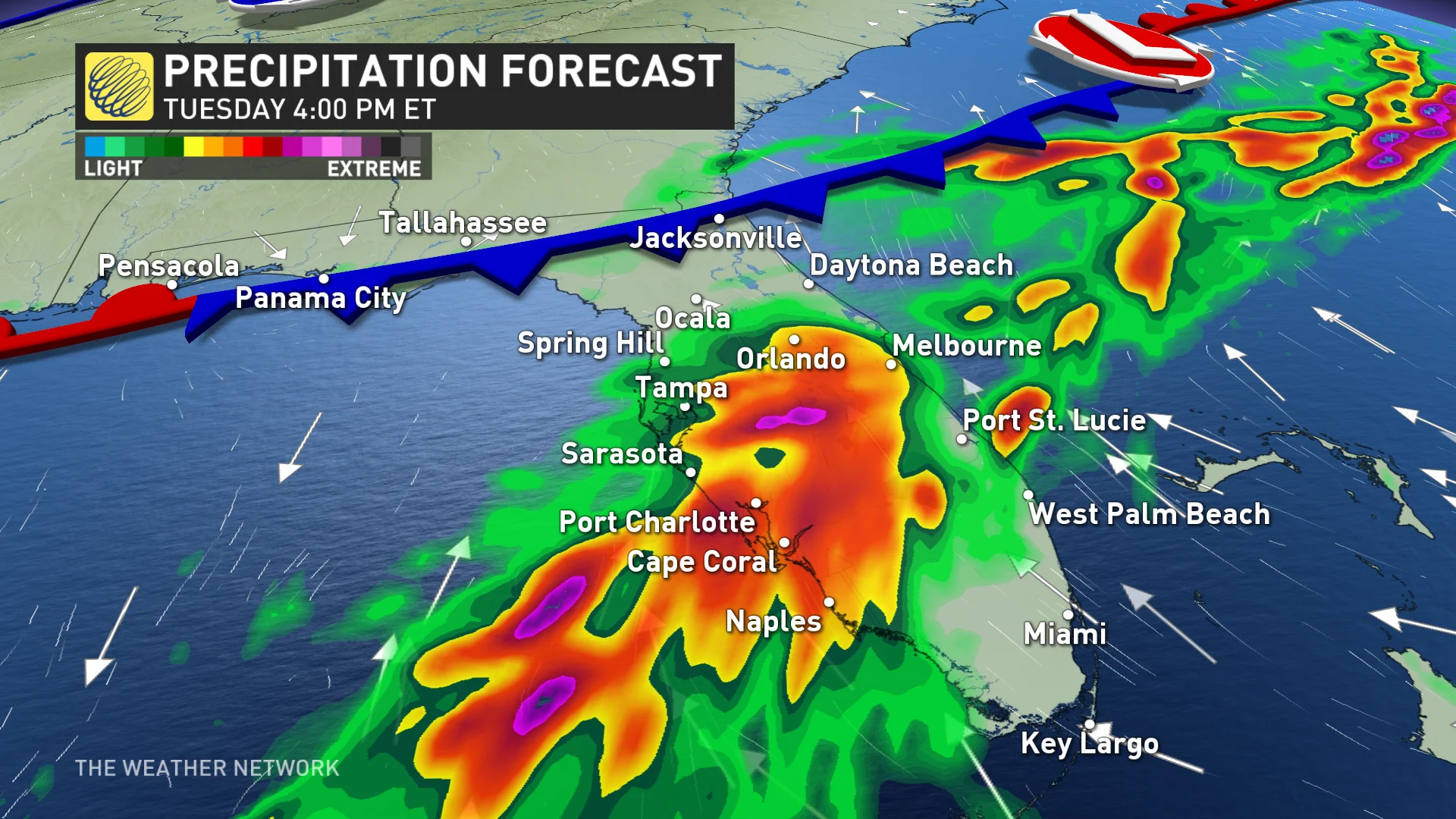 Baron - Tuesday 4 pm precip Florida