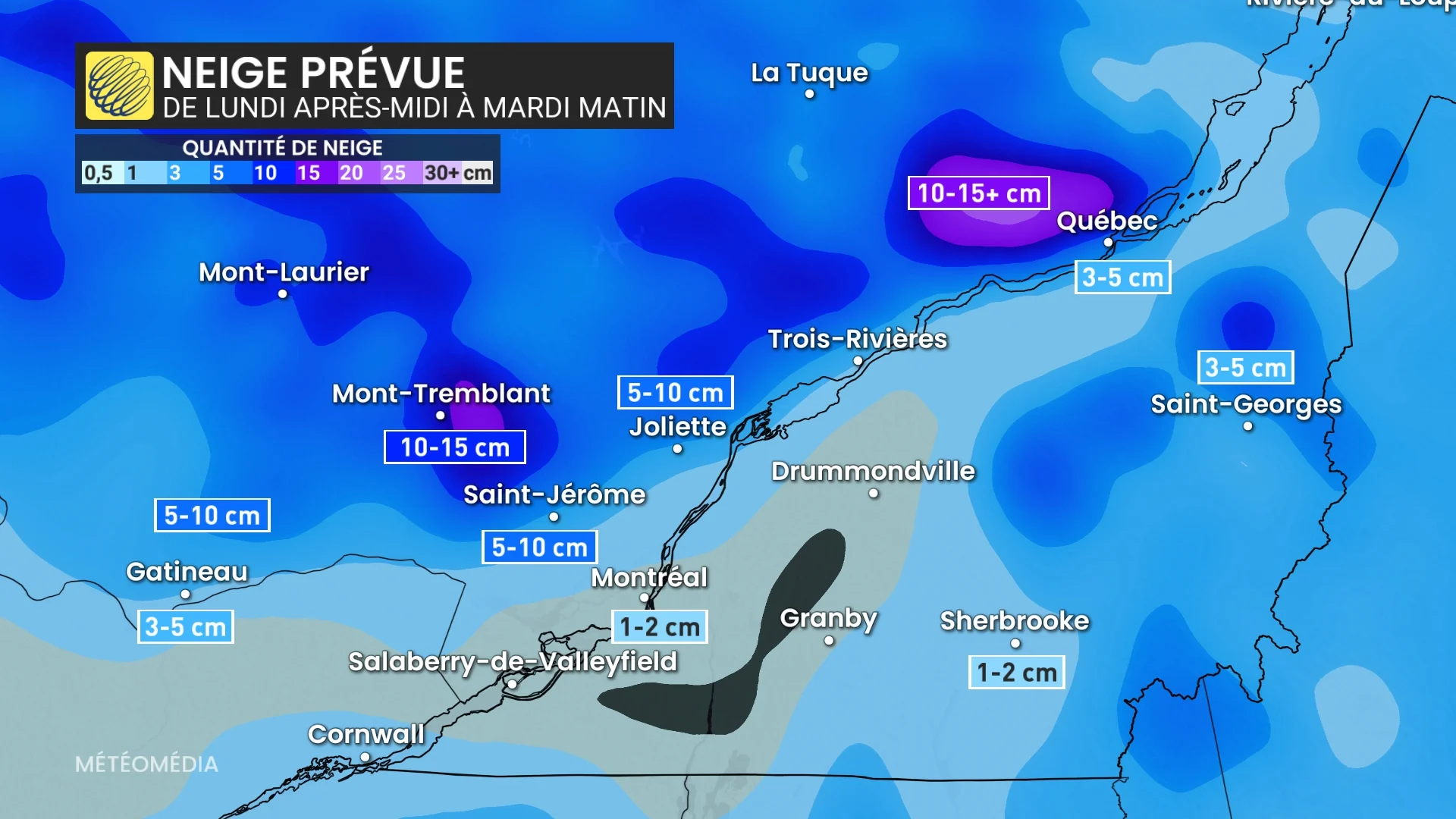 LUNDI NEIGE PRÉVUE