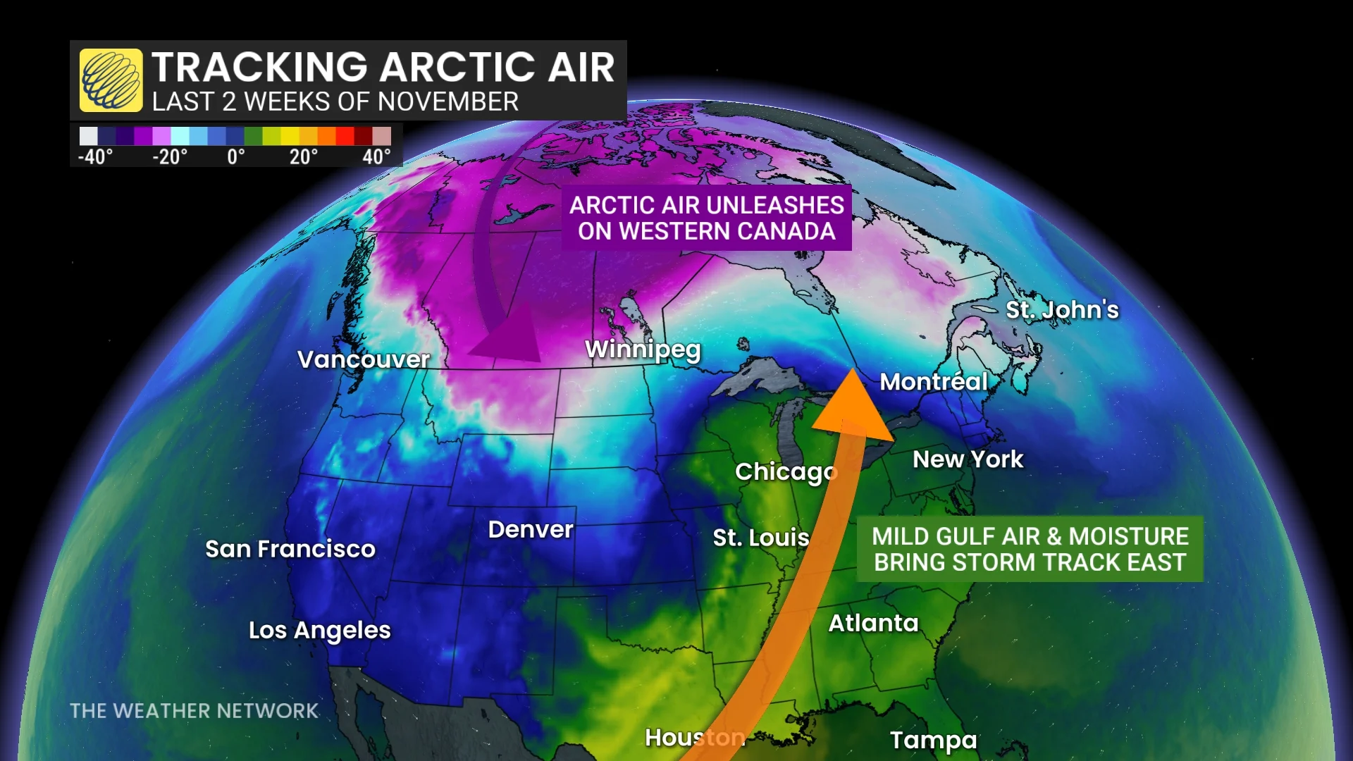 Tracking Arctic air in Canada
