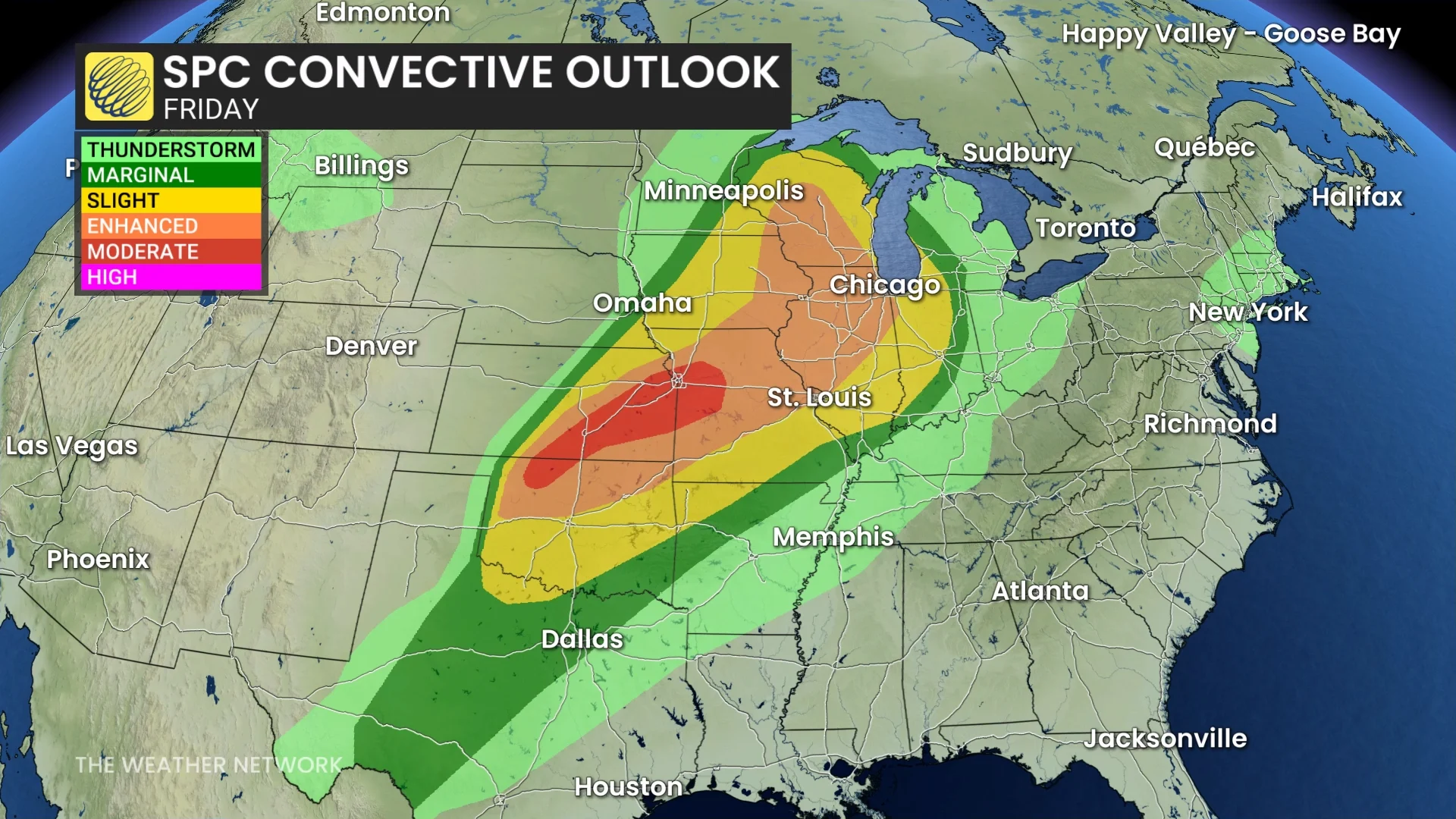 us severe weather risk friday