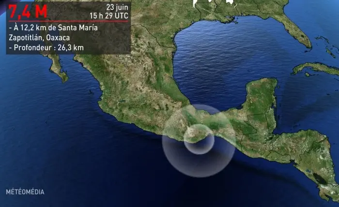 Mexique : tremblement de terre d'une magnitude de 7,4