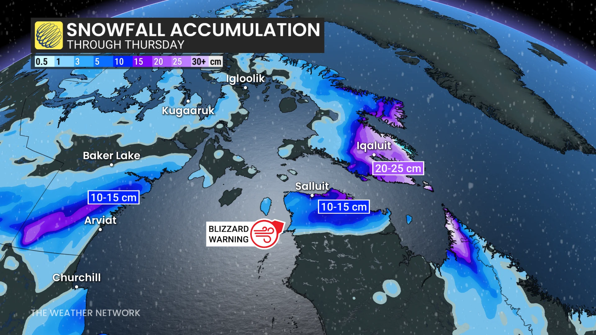 Baron - Snowfall accumulation northern Canada - May 14