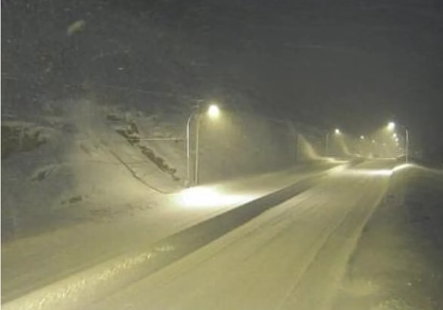 BC GOVERNMENT: Highway camera images of the Coquihalla Highway summit early Thursday. (Government of B.C.)