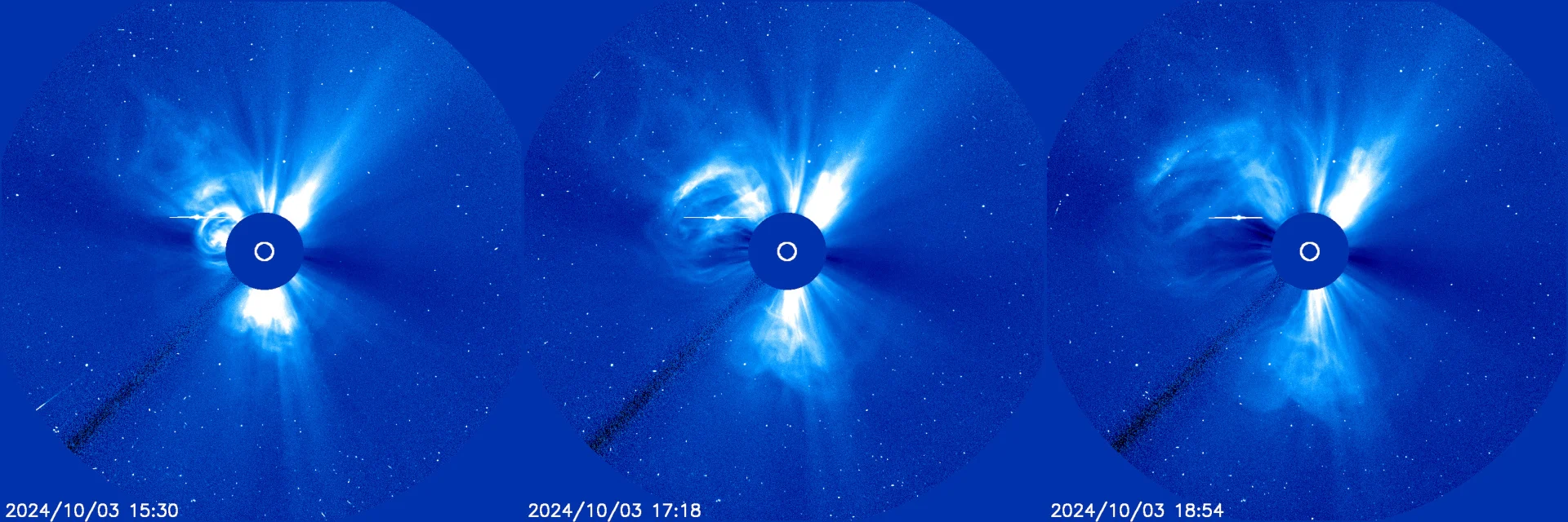 Bright CMEs - 20241003 LASCO C3 - SOHO