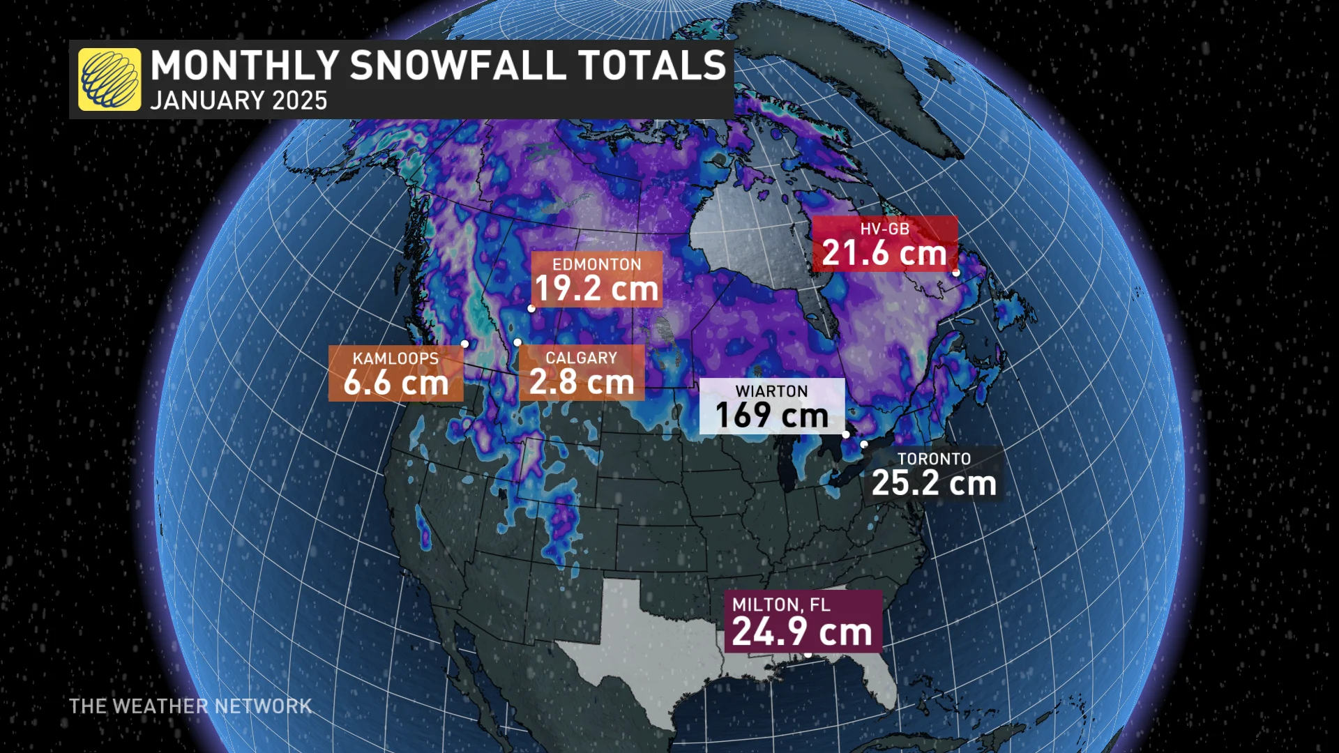 Canada Florida Snowfall January 2025