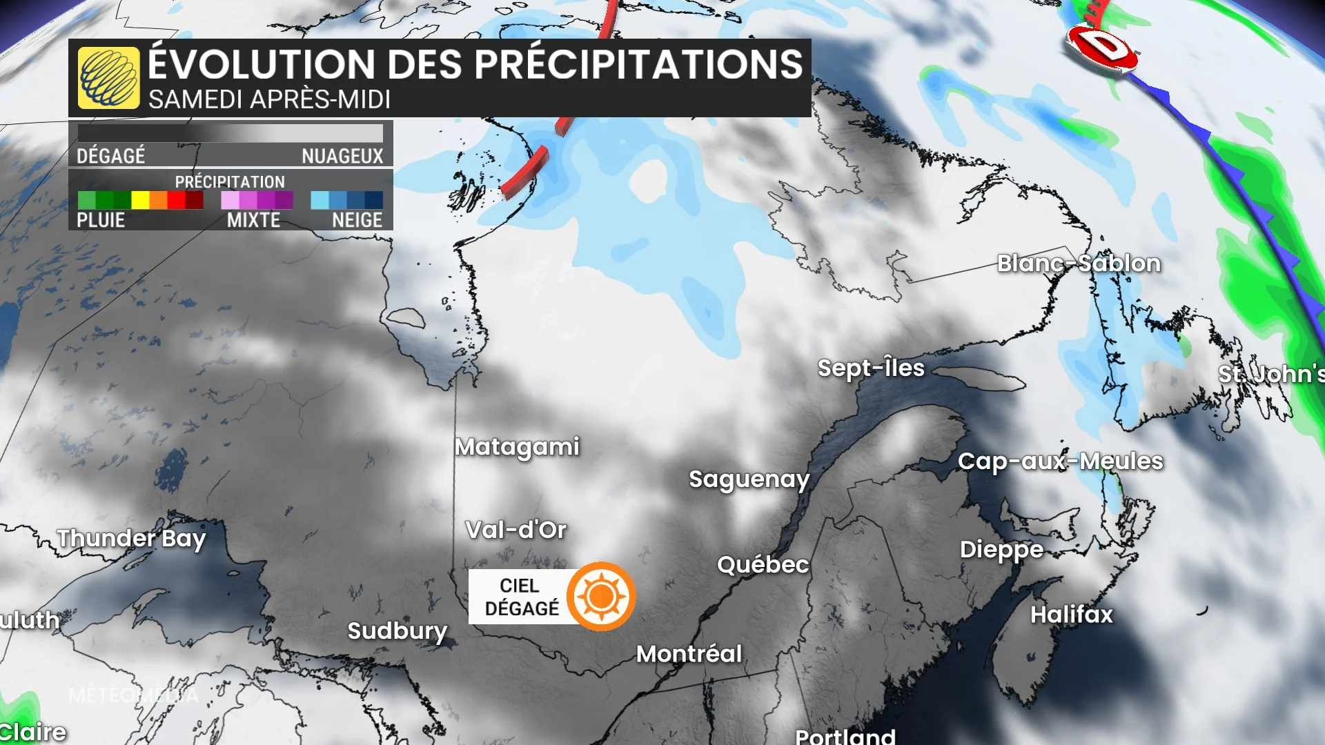 evolution precipitation samedi apes-midi 31 octobre