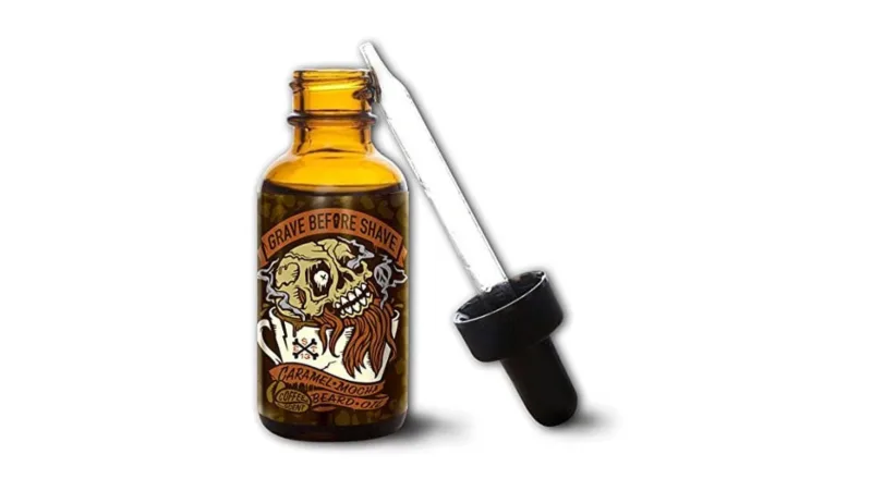 Amazon, caramel mocha beard oil, CANVA, autumn self-care