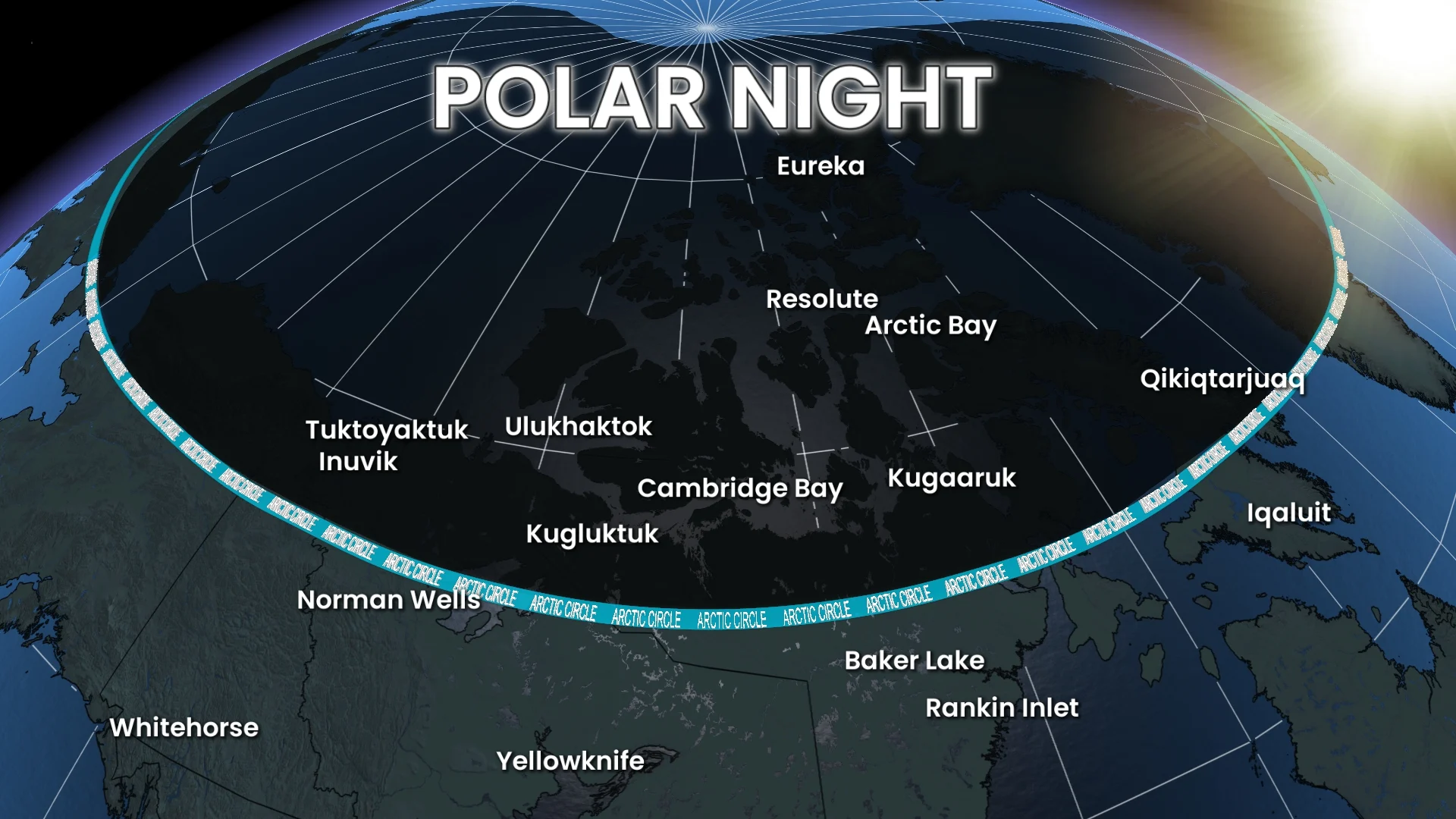 Polar night in Canada