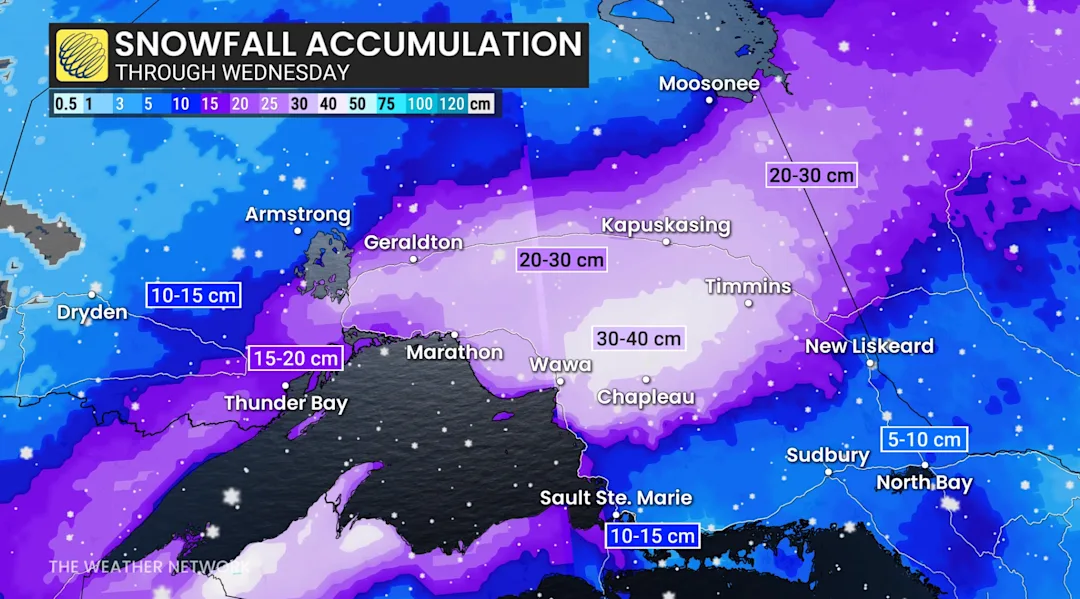 Likely travel interruptions with 20-40 cm of snowfall forecast for ...