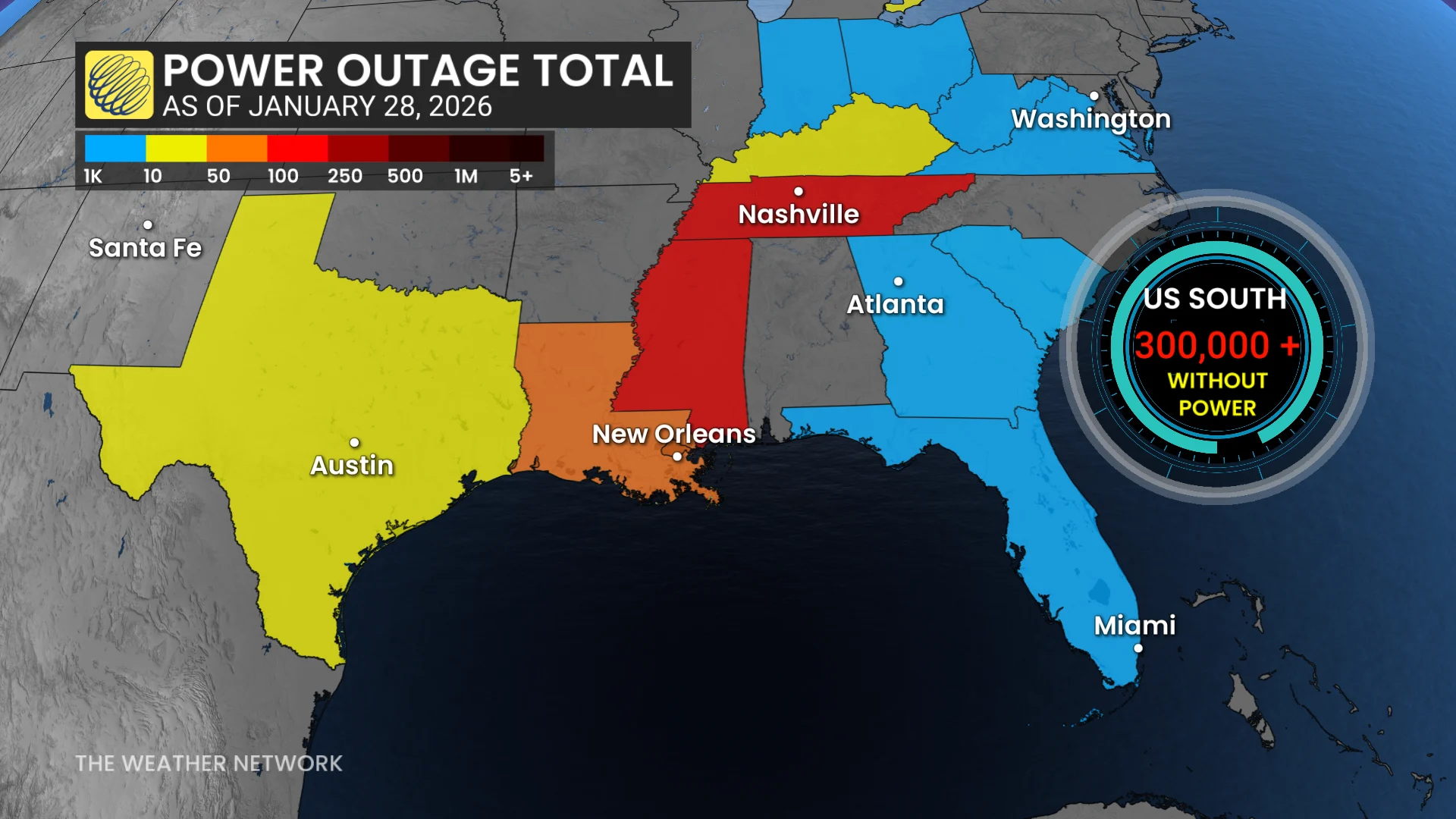 Baron - US power outage total - Jan 28