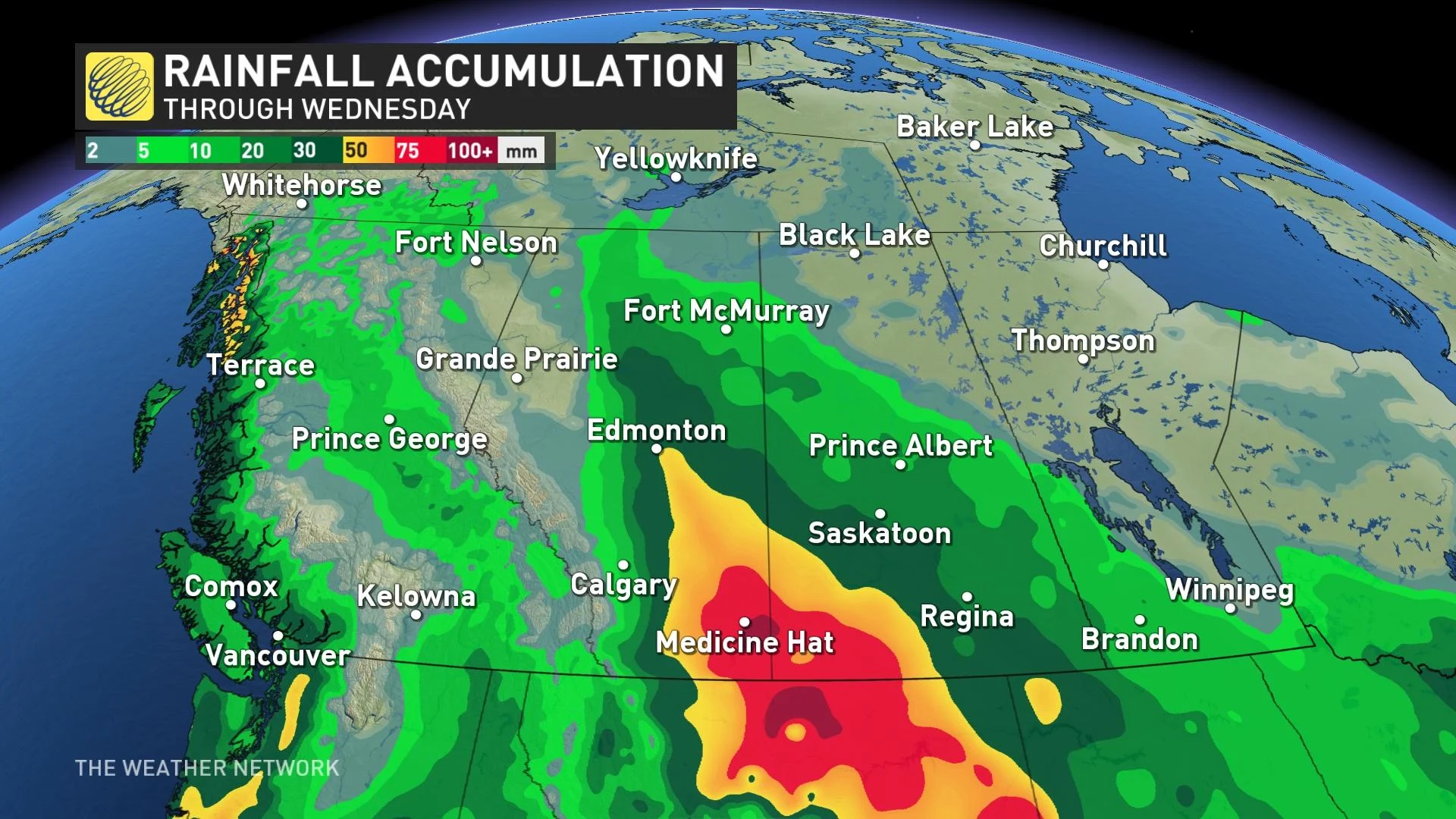 Baron_Prairies rainfall map through Wednesday_May 6